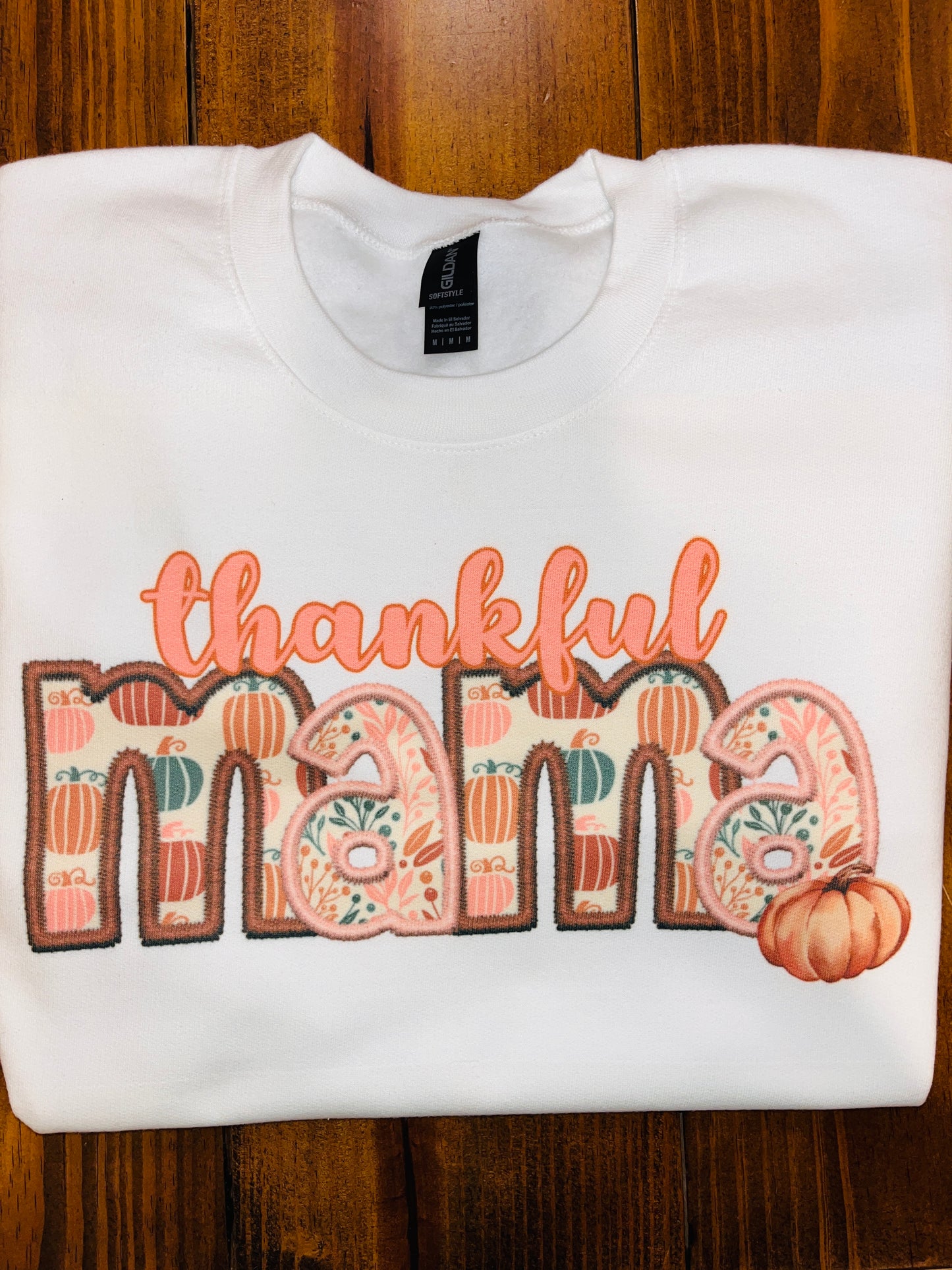 Faux appliqué Thankful Mama