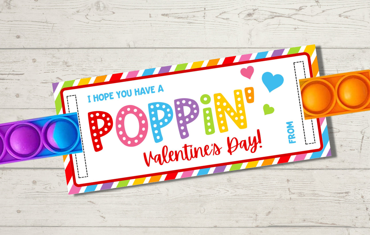 Valentine favor “Pop-It Bracelet”