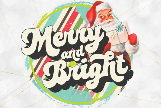 Retro merry and bright